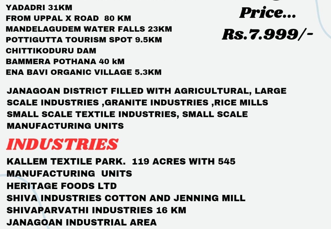Open Plots in Jangoan District, Lingala Ghanpur for sale