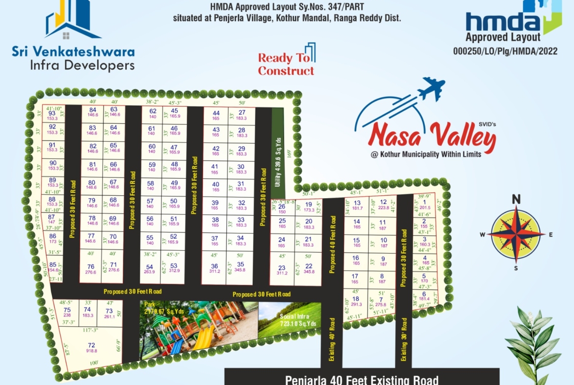 Open Plots in Ranga Reddy (hmda zone), Farooqnagar for sale