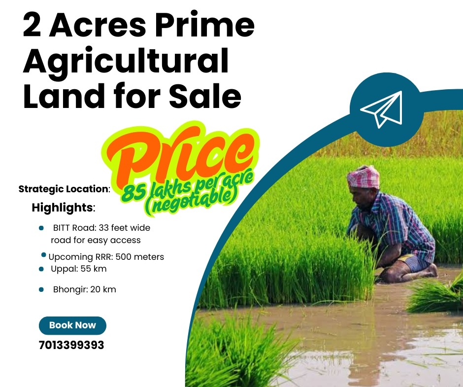 Agricultural Land in Yadadri-Bhuvanagiri District, Valigonda for sale