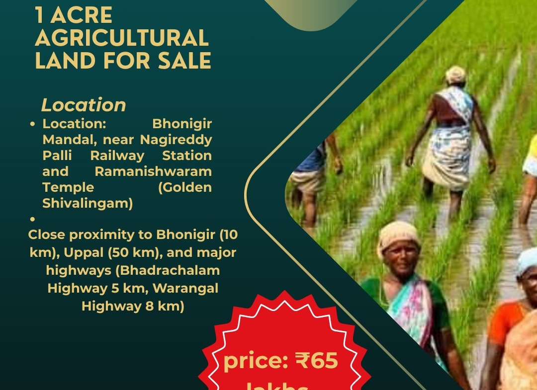 Agricultural Land in Yadadri-Bhuvanagiri District, Valigonda for sale