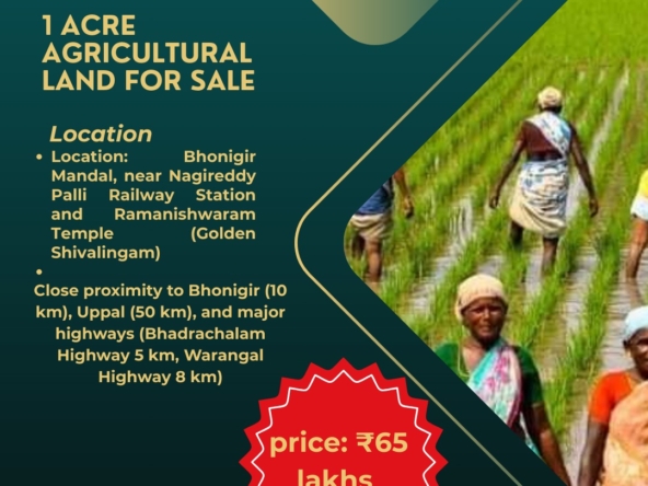 Agricultural Land in Yadadri-Bhuvanagiri District, Valigonda for sale