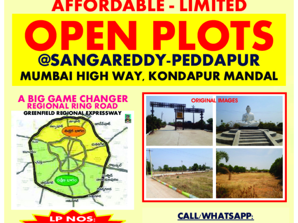 Open Plots in Sangareddy District, Kondapur for sale
