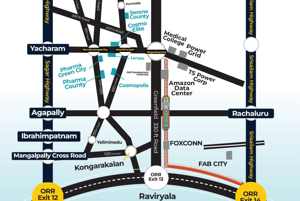 Open Plots in Ranga Reddy (hmda zone), Yacharam for sale