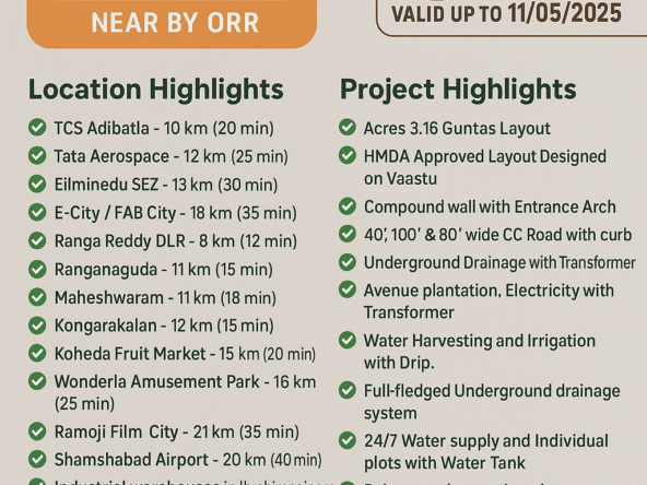 Open Plots in Ranga Reddy District, Kadthal for sale